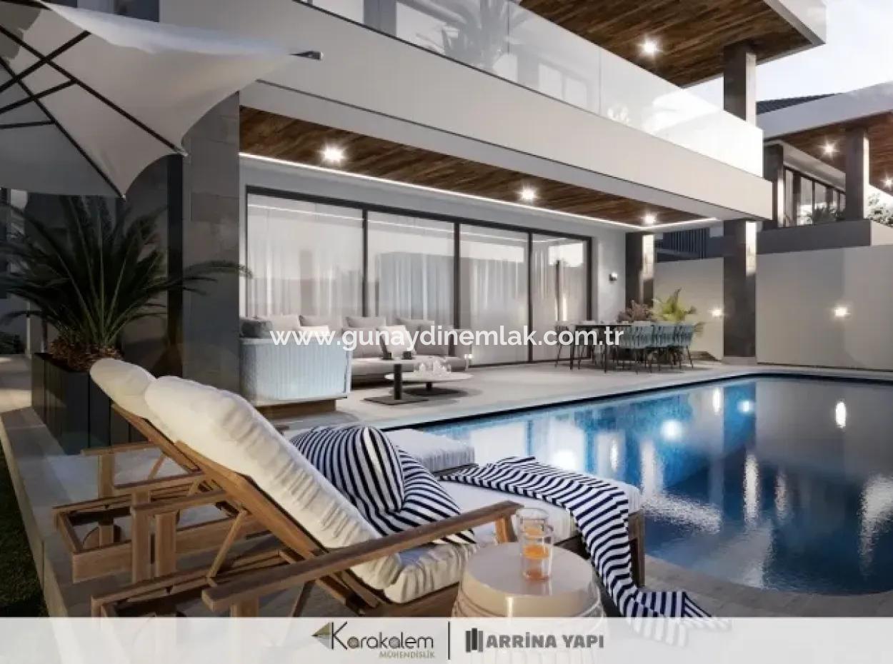 Ultra Luxus 6 1 Villa Zum Verkauf Mit Triplex-Pool Verflochten Mit Natur In Ortaca Çaylı